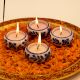 Decorative Modern Ceramic Tea Light Holders in Set of 4