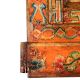 Vintage Hand-Painted Wooden Box with Deity Artwork