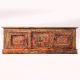 Handmade Wooden Chest with Tibetan Inspired Floral Design