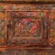 Handmade Wooden Chest with Tibetan Inspired Floral Design