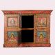 Traditional Handmade Wooden Storage Box with Multicolor Buddha Paintings