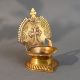 Antique Brass South Indian Cross Design Temple Diya