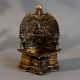 Brass South Indian Temple Art Diya with Deity Design
