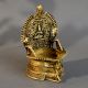 Traditional Brass South Indian Pooja Diya with Deity Carving