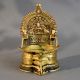 Traditional Brass South Indian Pooja Diya with Antique Finish