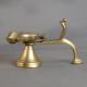 Vintage Brass Five Wick Aarti Lamp with Handle