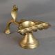Vintage Brass Five Wick Aarti Lamp with Handle