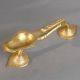 Handcrafted Brass Aarti Oil Lamp with Decorative Handle