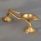 Handcrafted Brass Aarti Oil Lamp with Decorative Handle