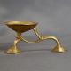 Indian Brass Aarti Oil Lamp with Sturdy Handle Design