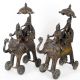 Divine Elephant Chariot Pair for Decoration
