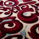 Handtufted Crimson Swirl Harmony Wool Rug