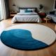 Handtufted Coastal Wave Round Wool Rug