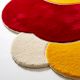 Handtufted Sunset Trio Circle Wool Rug