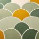 Handtufted Green Scallop Cascade Wool Rug