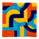 Handtufted Retro Arc Puzzle Wool Rug