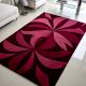 Handtufted Purple Petal Swirl Wool Rug