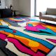 Handtufted Vivid Wave Abstract Wool Rug
