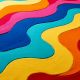 Handtufted Rainbow Ripple Layer Wool Rug