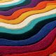 Handtufted Layered Sunset Ripple Wool Rug