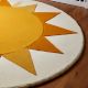 Handtufted Radiant Sun Wheel Wool Rug