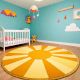 Handtufted Golden Sun Ray Wool Rug