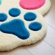 Handtufted Playful Paw Print Wool Rug