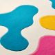 Handtufted Color Splash Amoeba Wool Rug