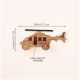 Natural Wooden Helicopter Design Adhesive Wall Hook