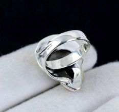 Crescent Moon 925 Sterling Silver Ring Handmade Boho Jewelry