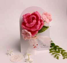 Crochet Pink Rose Blossoms Crochet Tulle