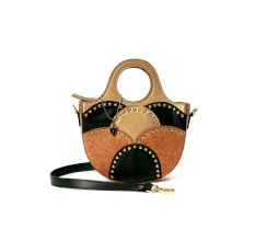 Boho Chic Tan Black Vegan Leather Sling