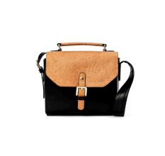 Elegant Vegan Leather Sling Bag With Polished Details