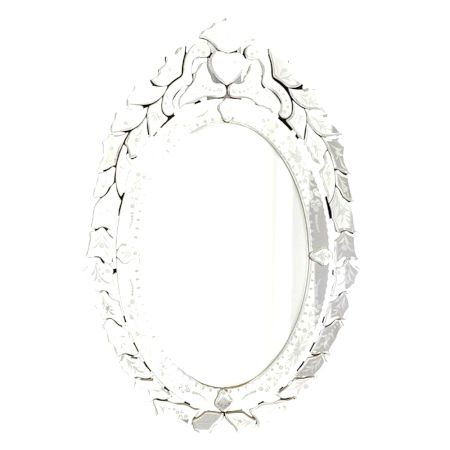 Serene Scroll Round Mirror
