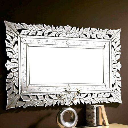 Lattice Oval Frame Mirror