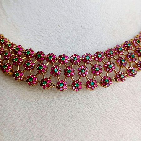 Handcrafted Royal Coral Necklace Jewellery Set