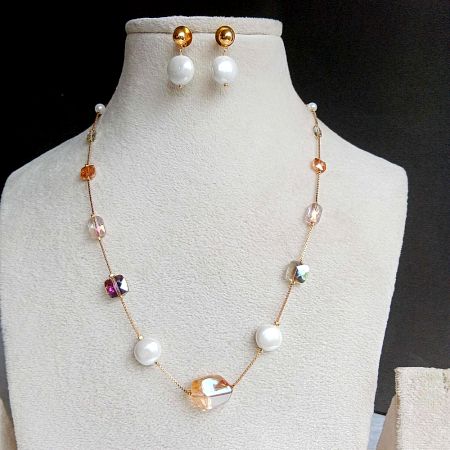 Handcrafted Statement Lotus Necklace Jewellery Set