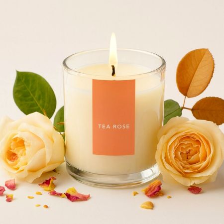 Tea Rose Aroma Gentle Soy Wax Candle