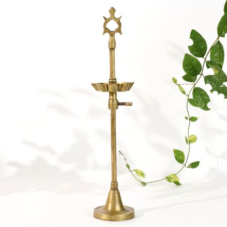 Classic South Indian Brass Lamp for Rituals