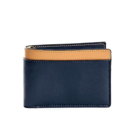 Refined Vegan Leather Mens Wallet With Border
