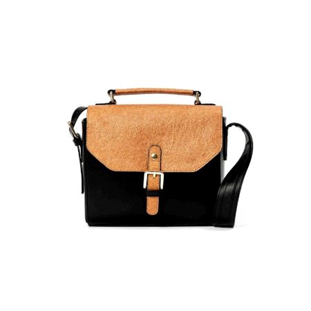 Elegant Vegan Leather Sling Bag With Polished Details