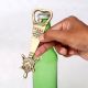 Tortoise Brass Bottle Opener With Tribal Floral Design