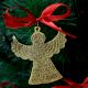 Handmade Golden Aluminium Christmas Ornaments - Set of 6