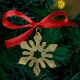 Handmade Golden Aluminium Christmas Ornaments - Set of 6