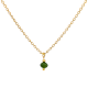 Handcrafted Green Onyx Necklace with Gold-Tone Brass Chain