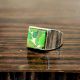 925 Silver Green Turquoise Ring Healing Gemstone Gift for Men