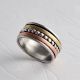 Mixed Metal Stacking 925 Sterling Silver Ring