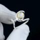 Elegant Pearl 925 Sterling Silver Ring Handmade Dainty for Women