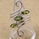 Peridot 925 Sterling Silver Ring Handmade Boho Jewelry