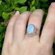 Rainbow Moonstone 925 Sterling Silver Ring Handmade Boho Jewelry